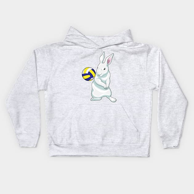 Rabbit Volleyball Kids Hoodie by Markus Schnabel